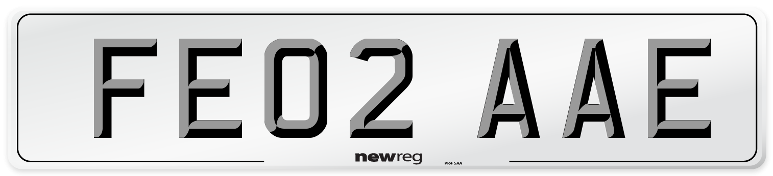 FE02 AAE Number Plate from New Reg